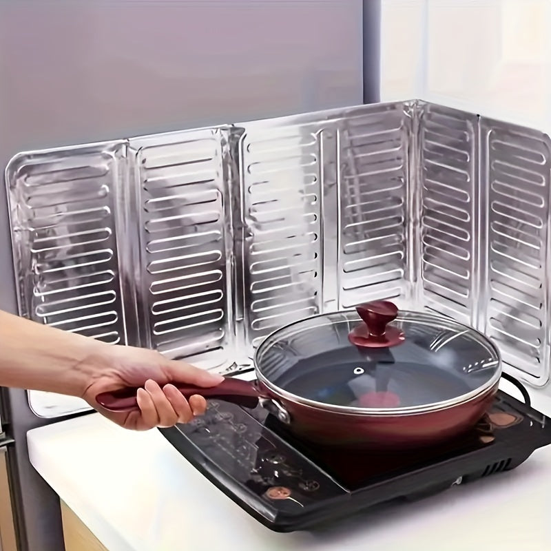 Set of 2 Aluminum Kitchen Splash Guards Heat Insulation and Anti-Splatter Protectors