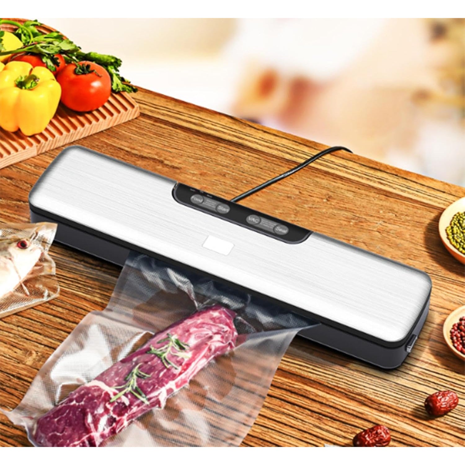 Automatic Vacuum Sealer 125W with 5 Bags Multifunctional Food Preservation