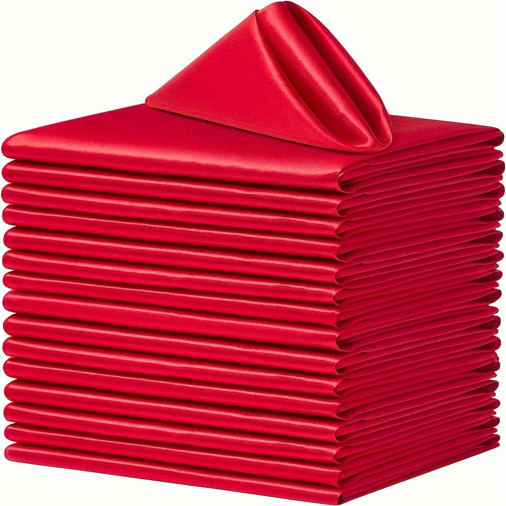 16-Pack Light Blue Square Polyester Napkins 43.18x43.18 cm for Restaurant Events Parties