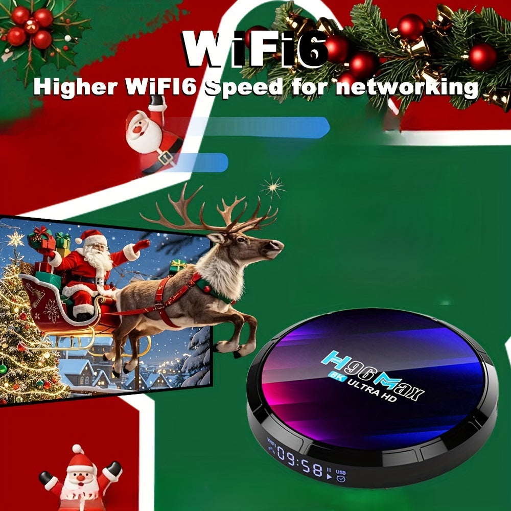 Android 13 TV Box with RK3528 Chip 2GB RAM 16GB Storage Dual Wi-Fi 6 8K AV1 Support