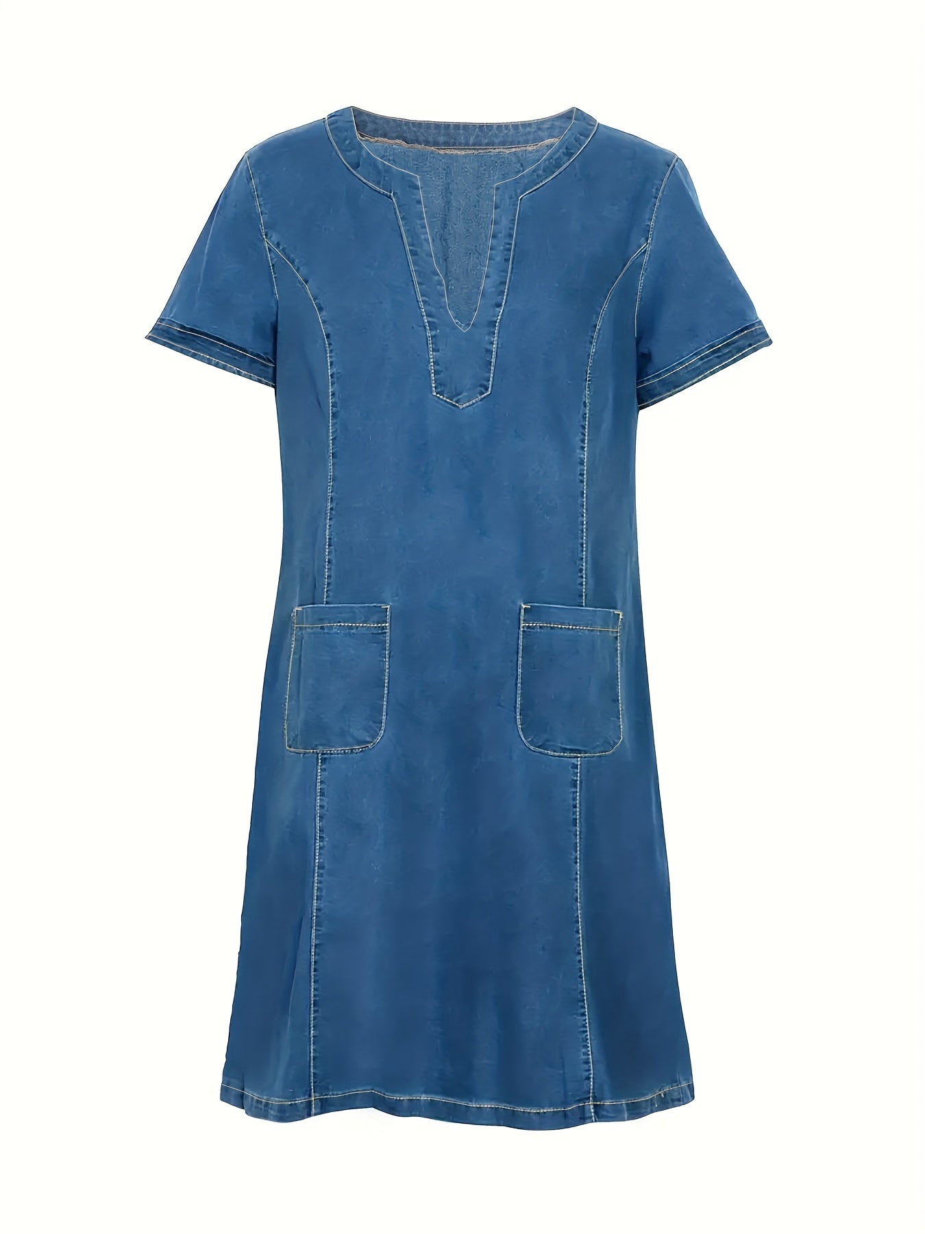 Women's Plus Size Non-Stretchy Denim-Like Dress Casual Formal All-Season