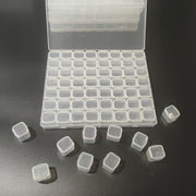 Plastic Jewelry Organizer with Snap Closure and Detachable Tray for Rings and Beads Storage