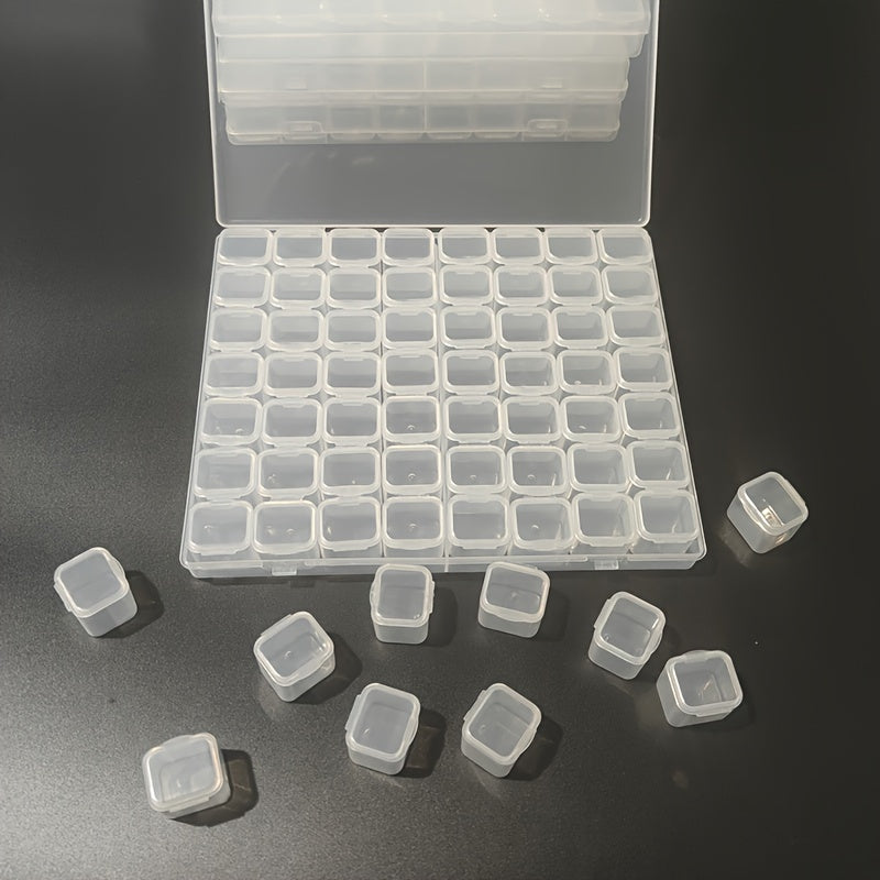 Plastic Jewelry Organizer with Snap Closure and Detachable Tray for Rings and Beads Storage