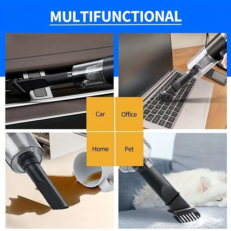 Mini Cordless Car Vacuum Cleaner 12000Pa Handheld Dust Collector Portable with Accessories