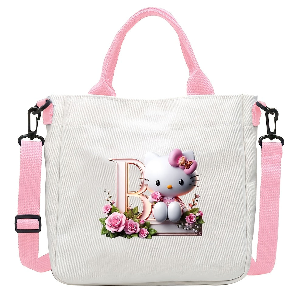 A-Z Letter Design Crossbody Bag for Women Pink Large Capacity Lightweight