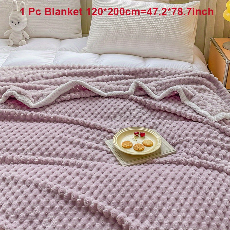 Fleece Blanket for Couch Sofa Bed Camping Travel Cozy Soft Warm Gift
