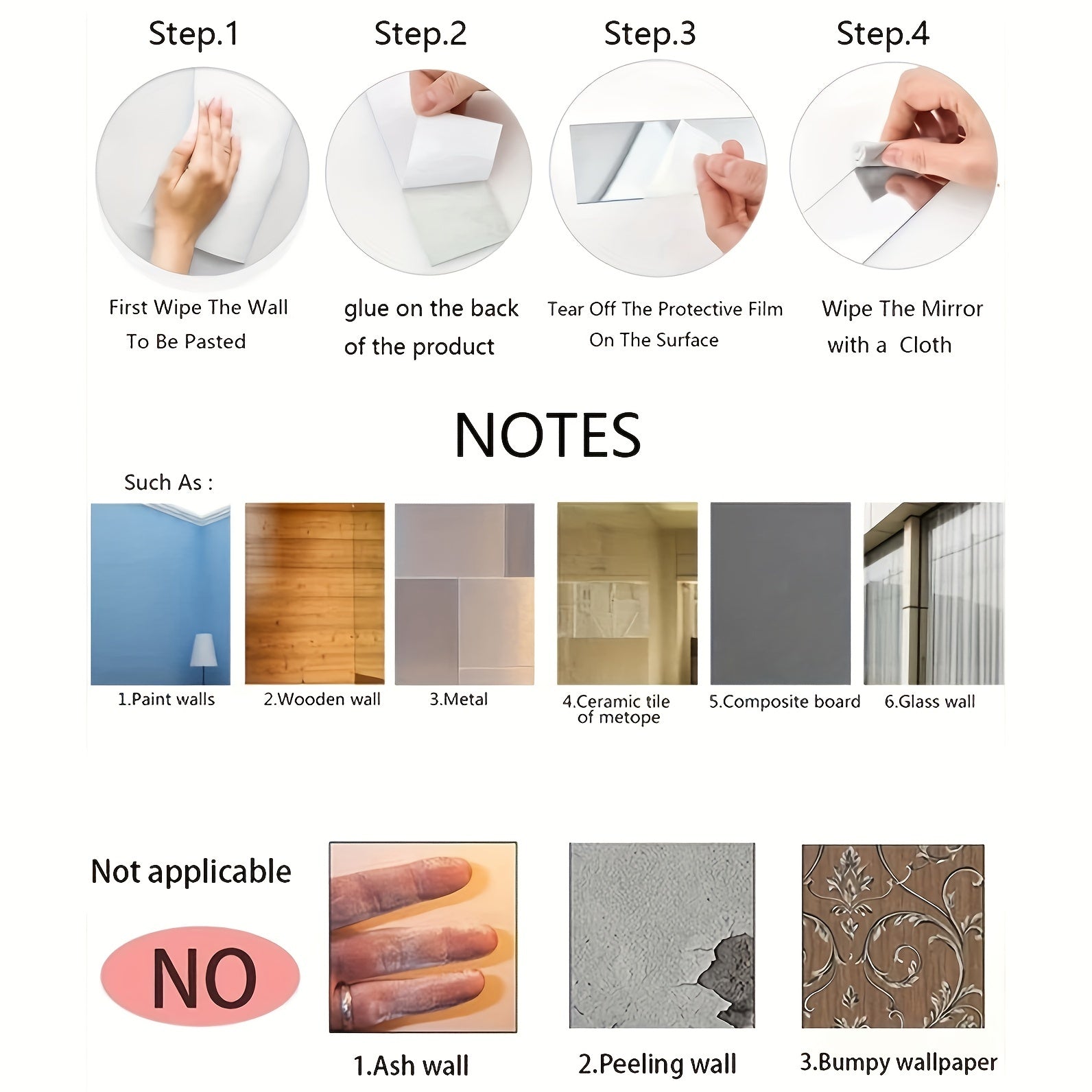 Коробка из 82 акриловых зеркальных наклеек в форме звезд для креативного декора стен и потолков.