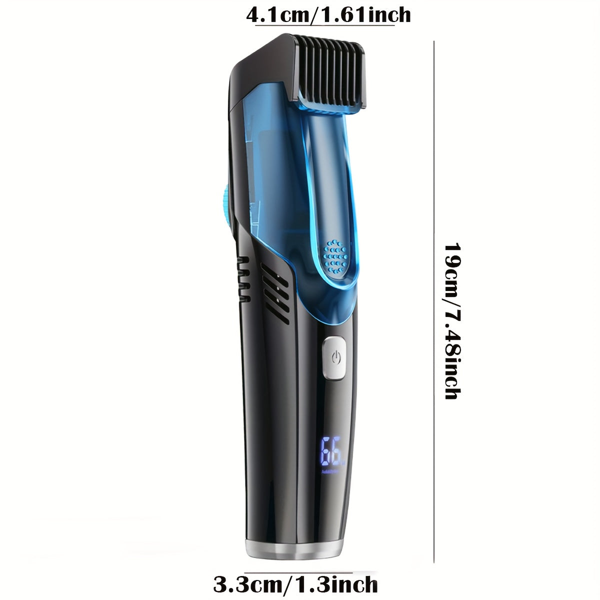 Afeitadora eléctrica con pantalla LED, batería de litio recargable para barba, pecho y cuerpo, incluye peines guía, regalo ideal