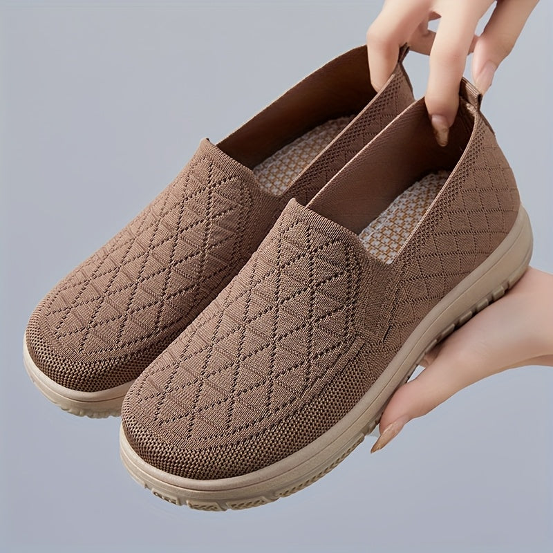 Women’s Lightweight Breathable Slip-On Loafers Comfort Flat Shoes