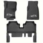 Universal Car Floor Mats Waterproof Diamond Anti Slip All Weather Black Set