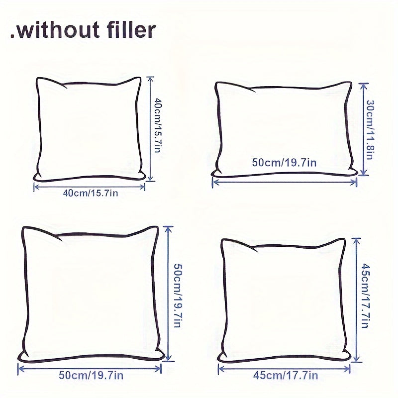 Bohemian Style Zippered Throw Pillow Cover 45.72x45.72 cm Knit Polyester Washable