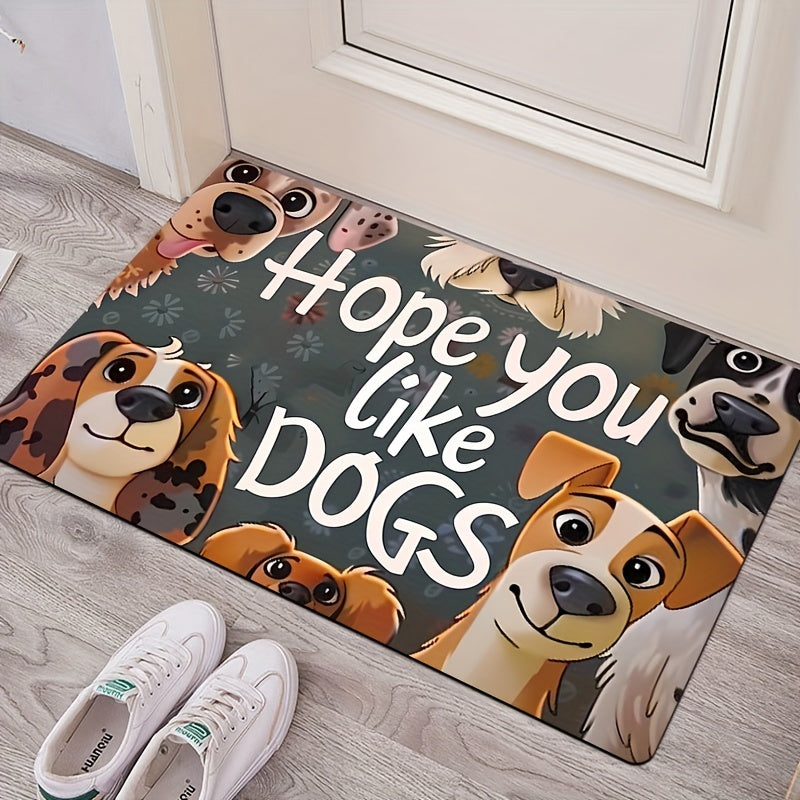 Cartoon Dog Doormat Polyester Non-Slip Soft Thick Kitchen Living Room Bedroom Rug