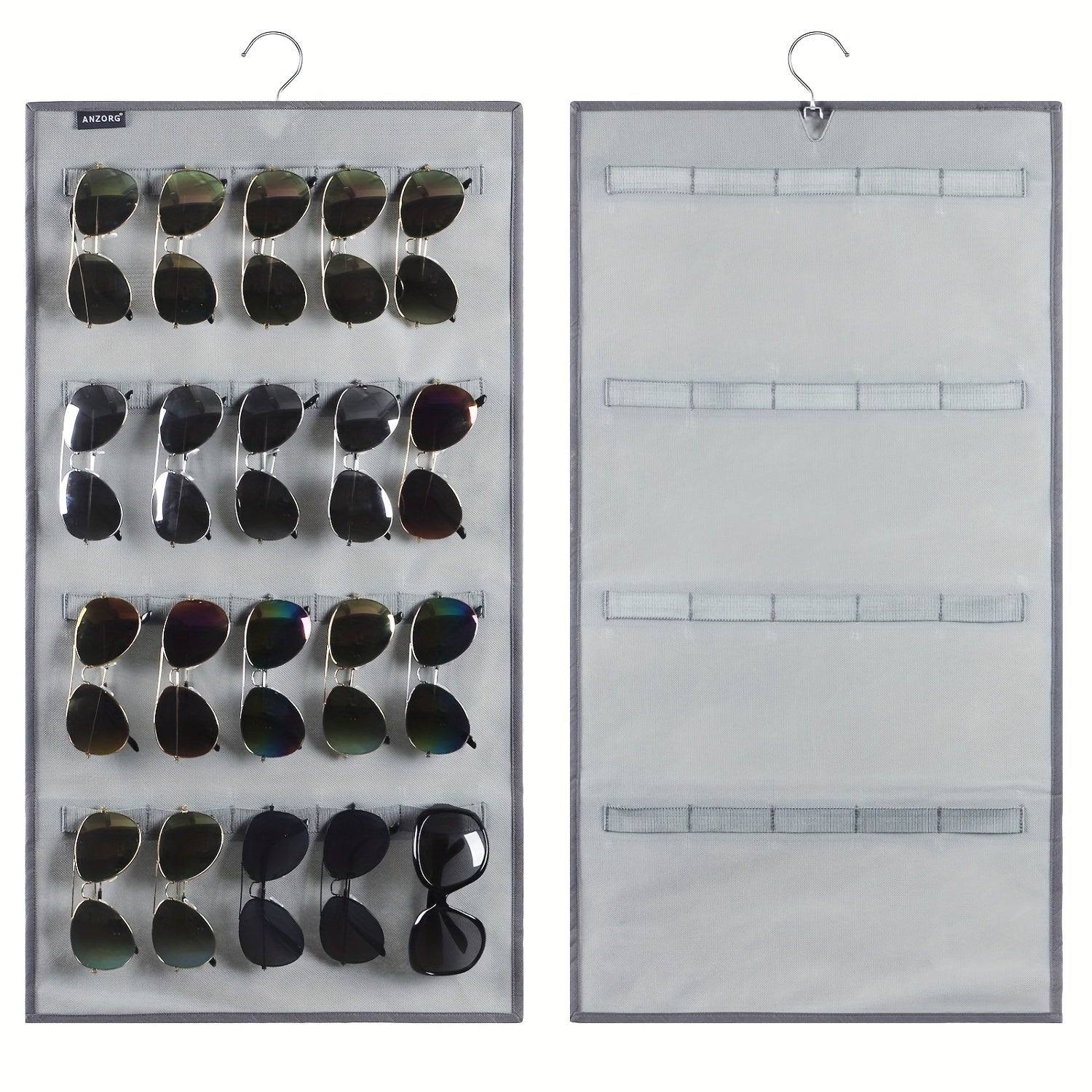 Настенный органайзер для солнцезащитных очков с 40 слотами для двустороннего подвешивания, стойка для хранения очков, держатель для очков и витрина для eyewear