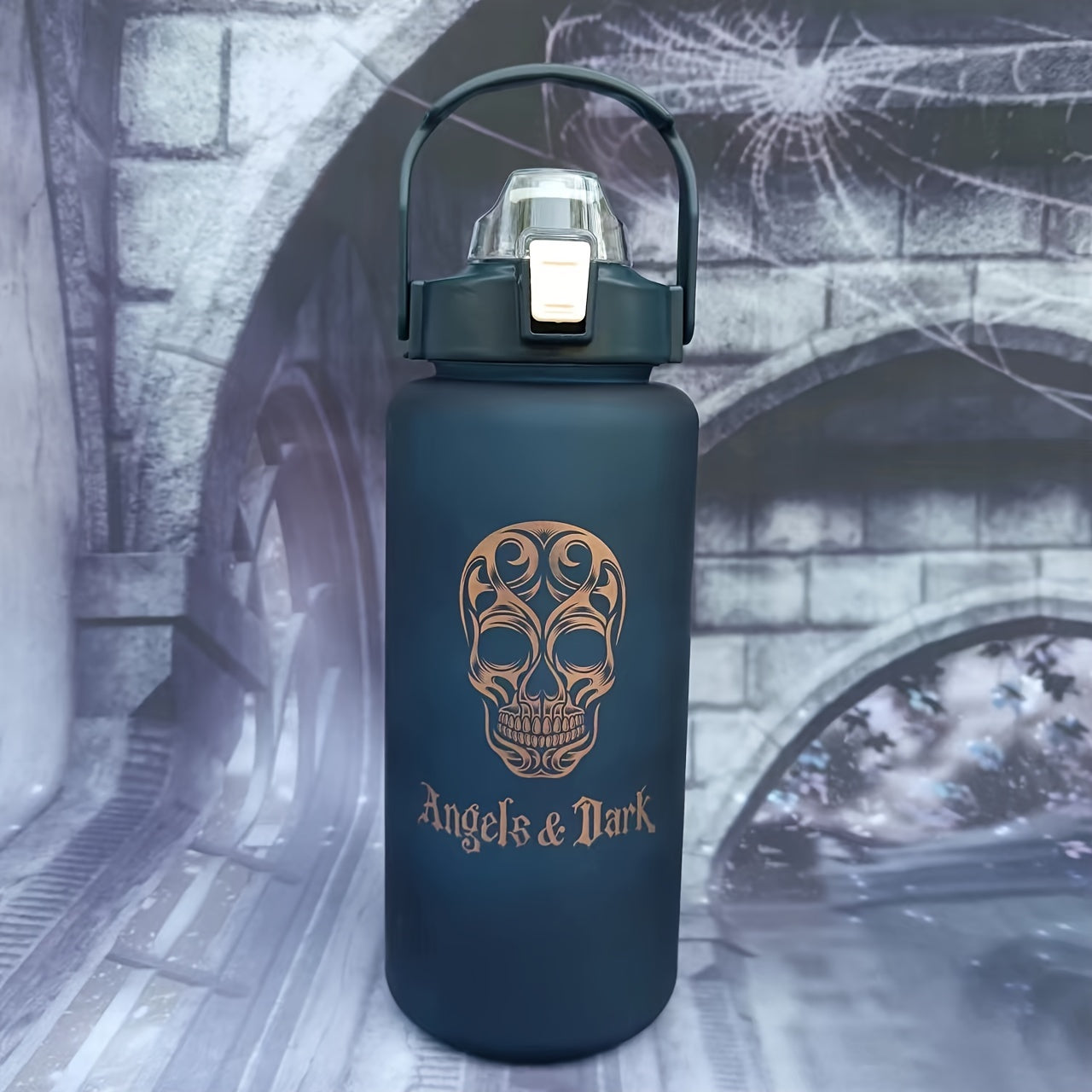 Dark Skull and Angel Water Bottles 300ml 700ml 2000ml Leak-Proof Durable