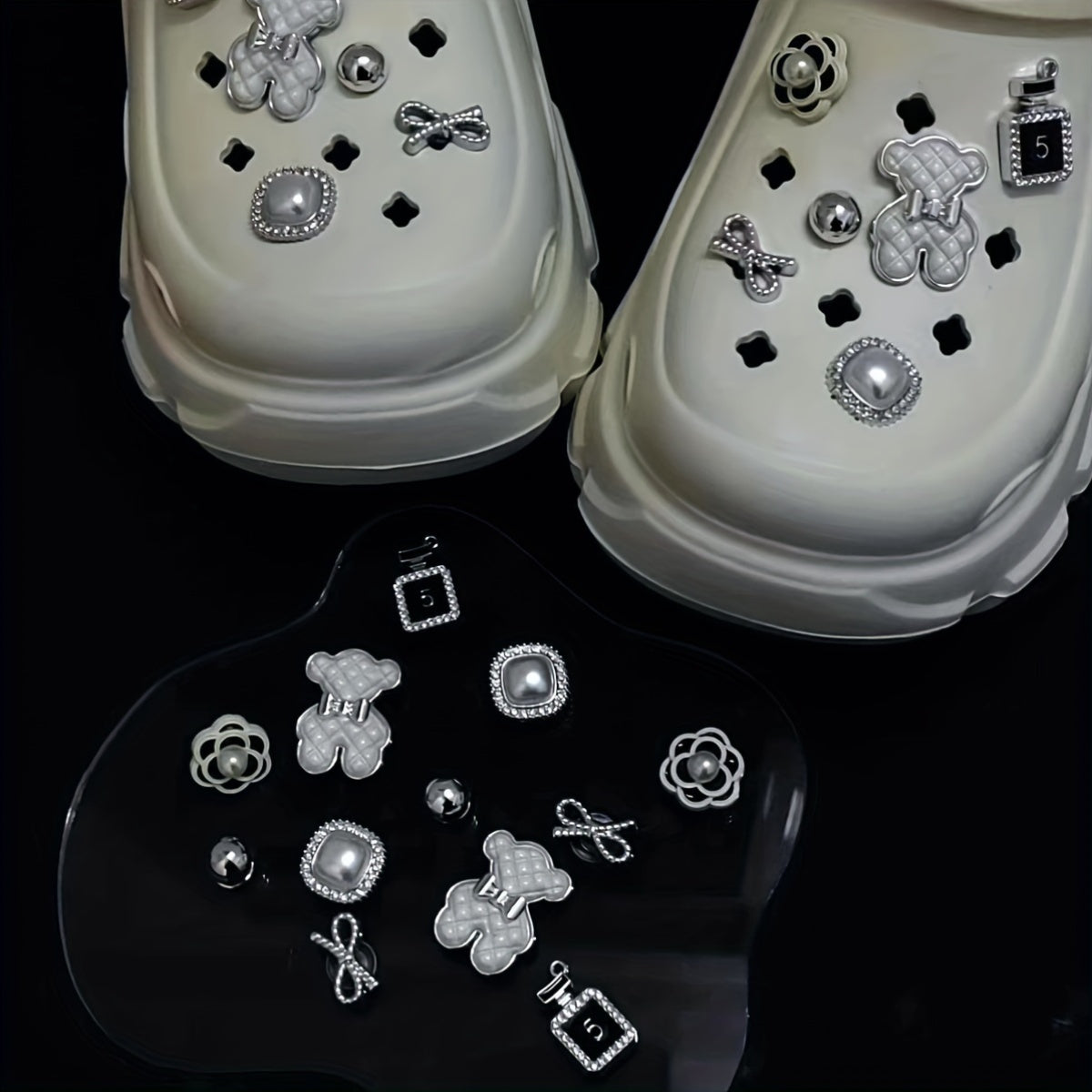 12-Piece ABS Shoe Charms Set for Women Men Garden & Casual Shoes Decor