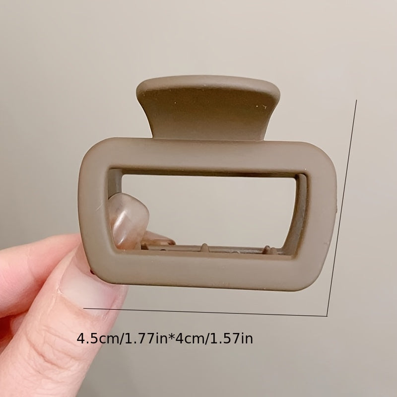 Girls Women Matte Square Hair Clips 4 Pack, Durable Non-Slip Hair Accessories