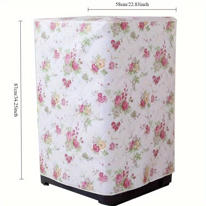 Floral Cotton Washing Machine Cover Front Load Dust Protector Durable