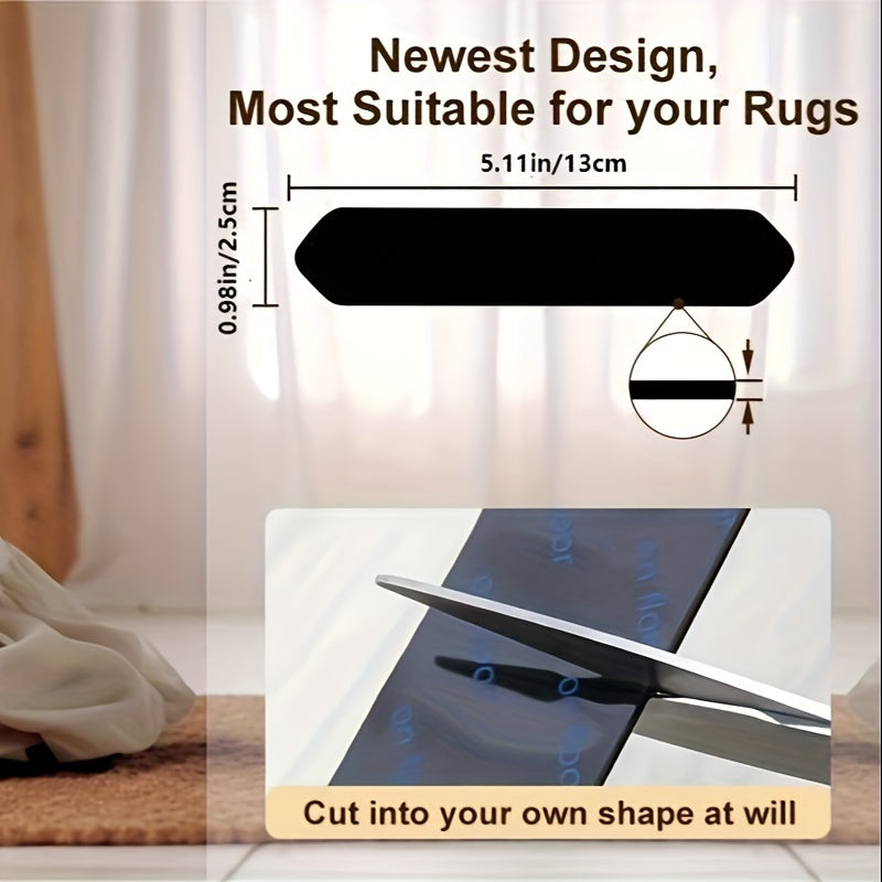 Qora Qayta ishlatiladigan ikki tomonlama gilam yopishtiruvchi lenta, yog'och, plitka pol uchun sirpanmaydigan padlar