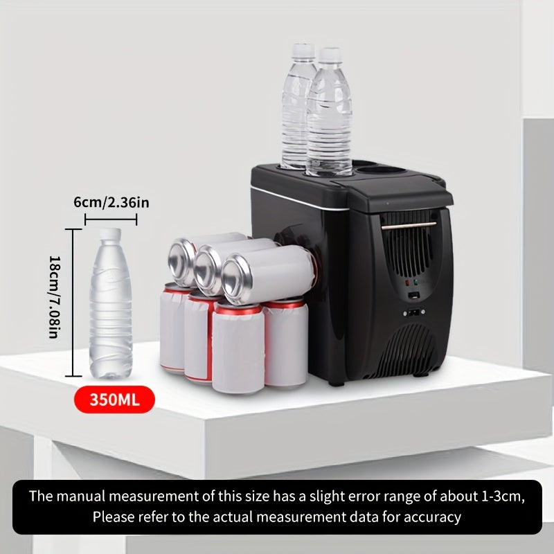 Mini Car Fridge 6L Semiconductor Cooling Compact for Road Trips Outdoor