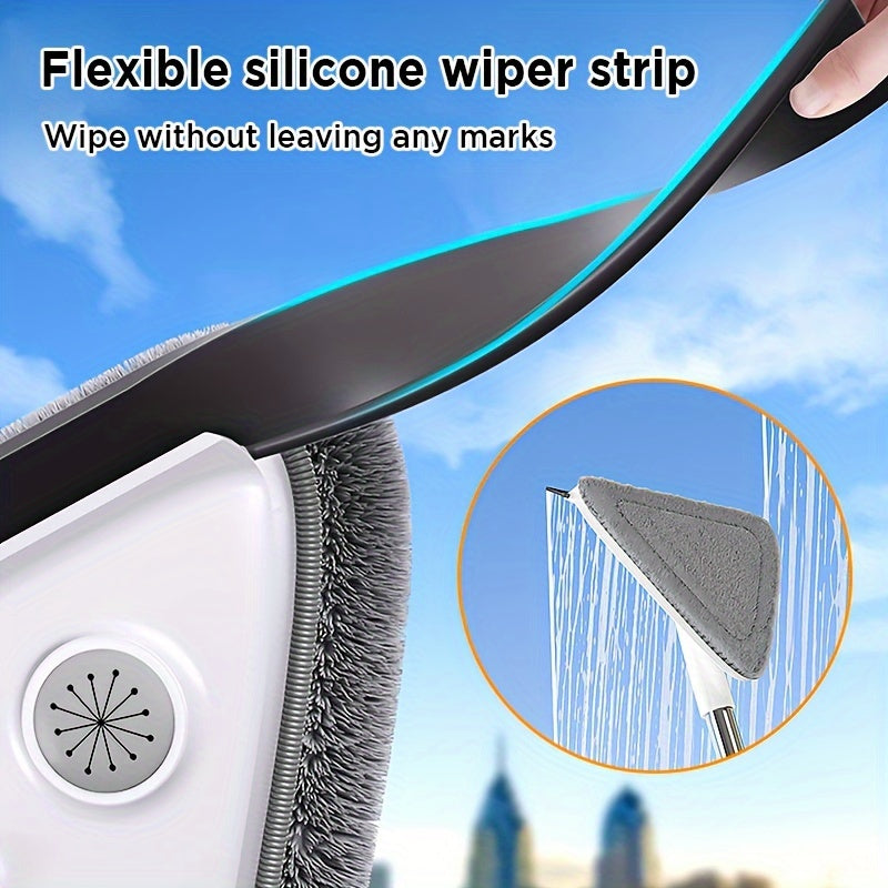 360° Swivel Triangle Mop Set with Extendable Handle for Windows Walls Floors