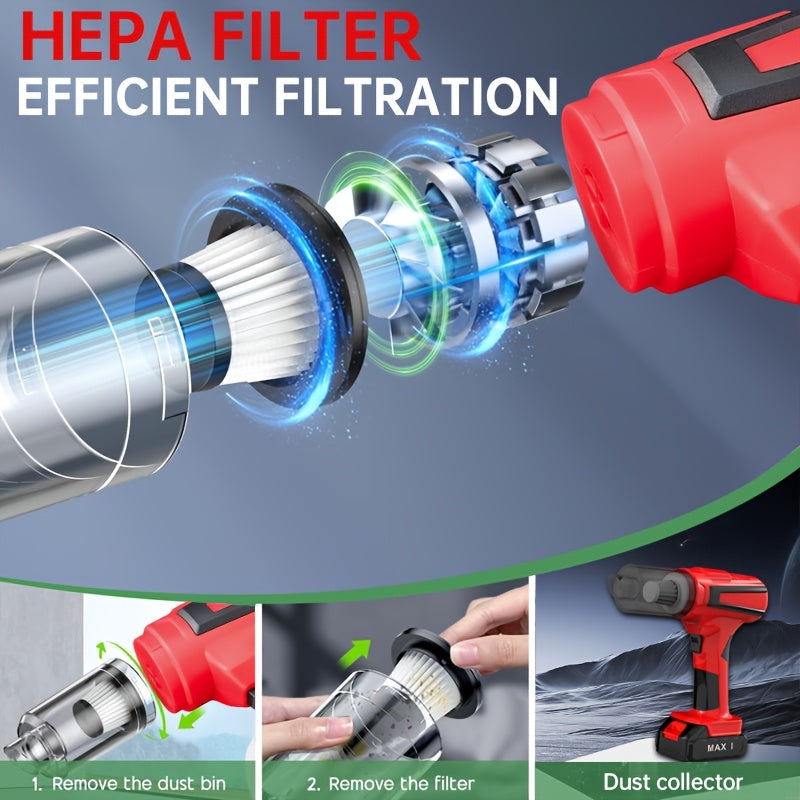 Rechargeable Portable Handheld Vacuum Cleaner for Car Home Office Pet Hair Sucking and Blowing