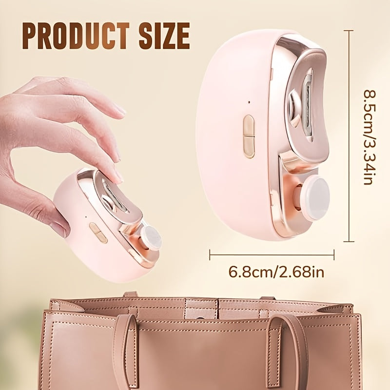 2-in-1 Electric Nail Clipper and Polisher USB Rechargeable Portable Nail Care Device