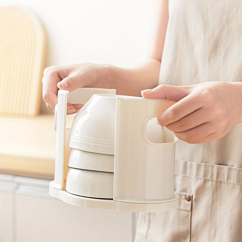 Soporte de plástico para platos de cocina para encimera, estante de almacenamiento para secado, sin ensamblaje