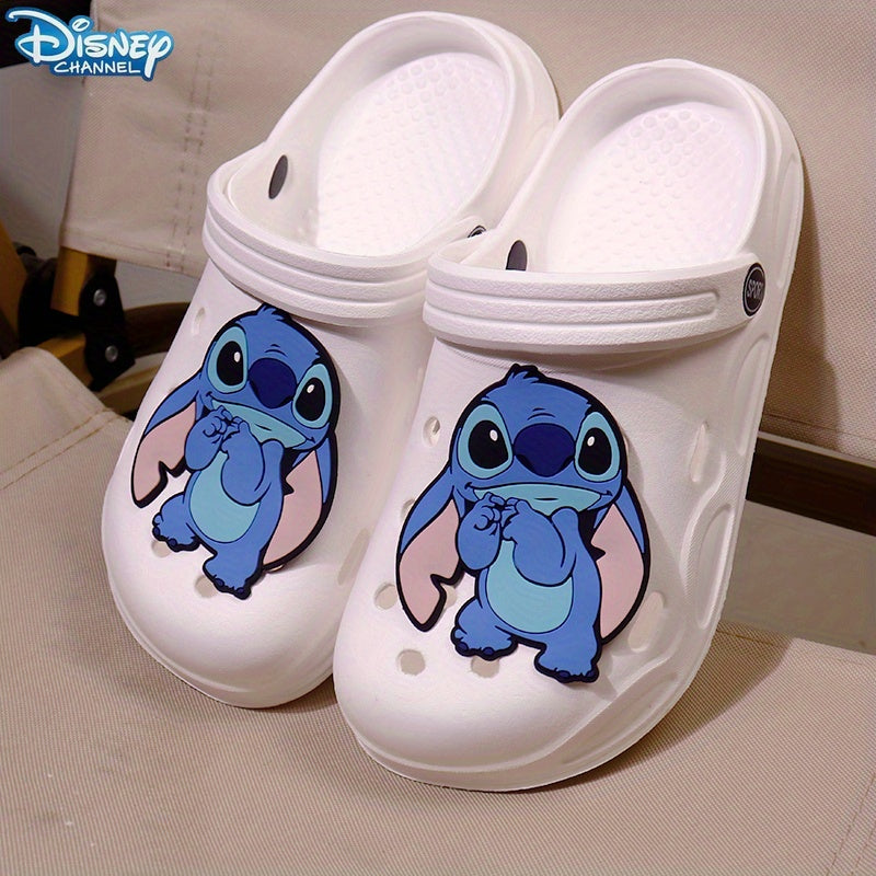 Women Breathable White Slippers Casual Slip-On Sandals with Hole Pattern