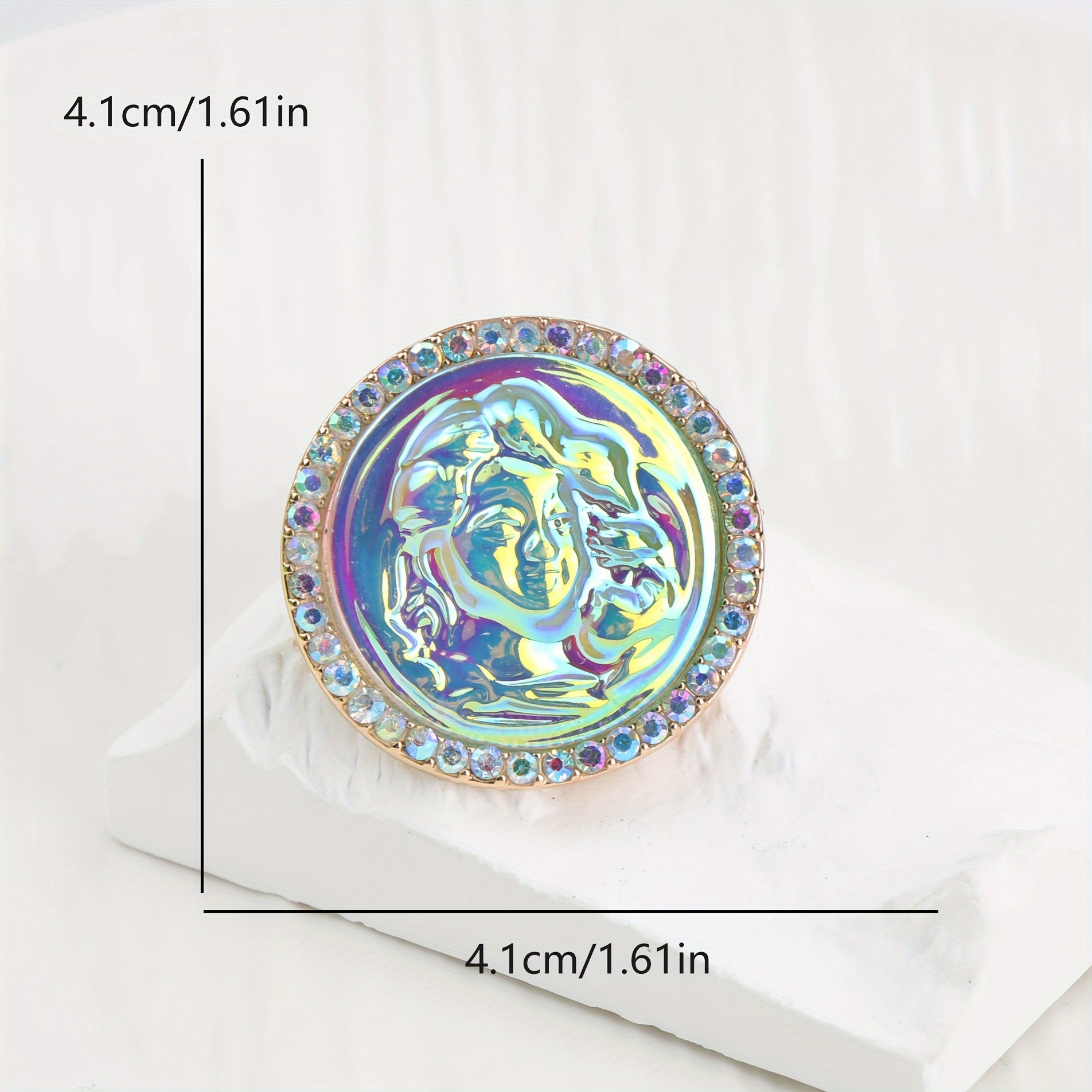 Vintage Pink Rhinestone Brooch for Women's Fashion Decorative Pin Jewelry