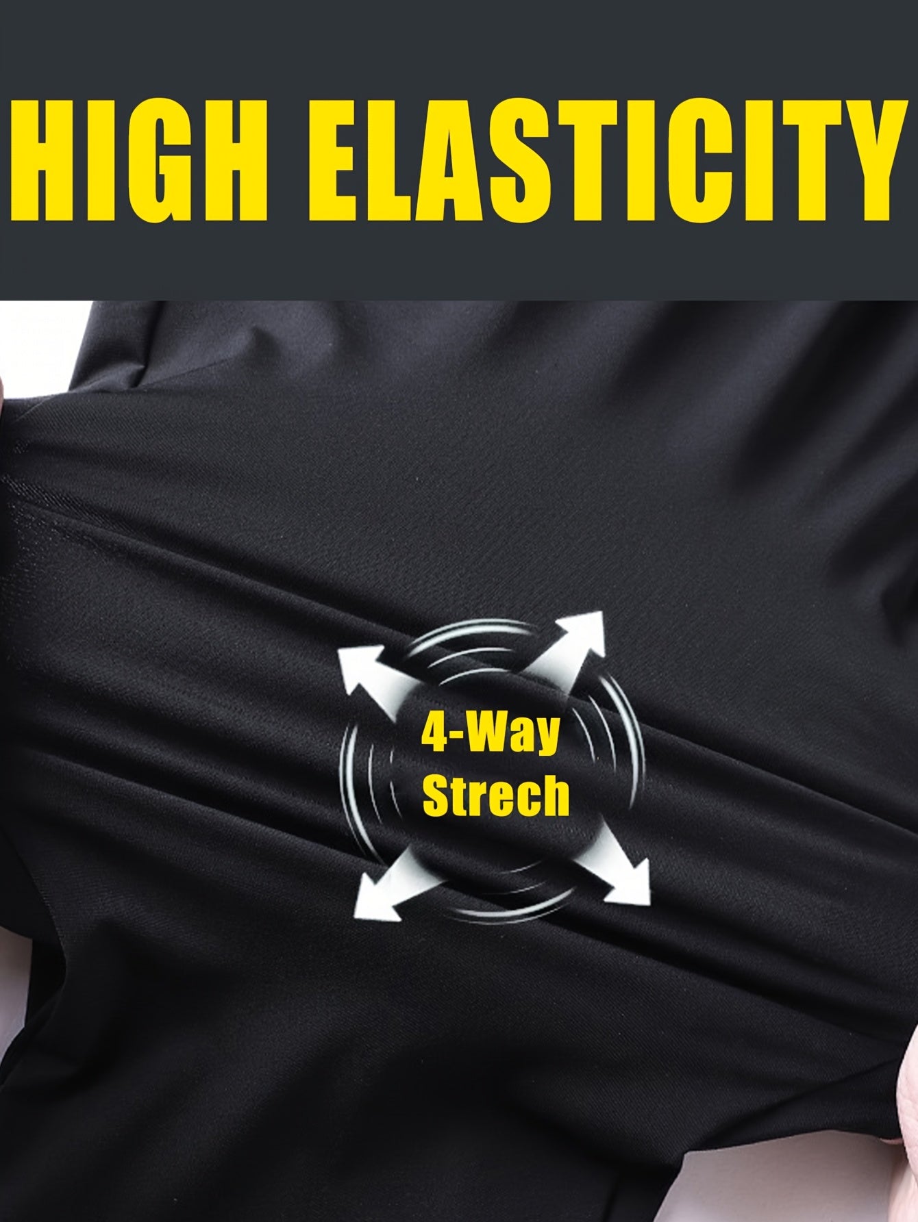 Men's Summer Joggers Cropped High-Elasticity Fabric Drawstring Waist Zipper Pockets Sports Active Wear