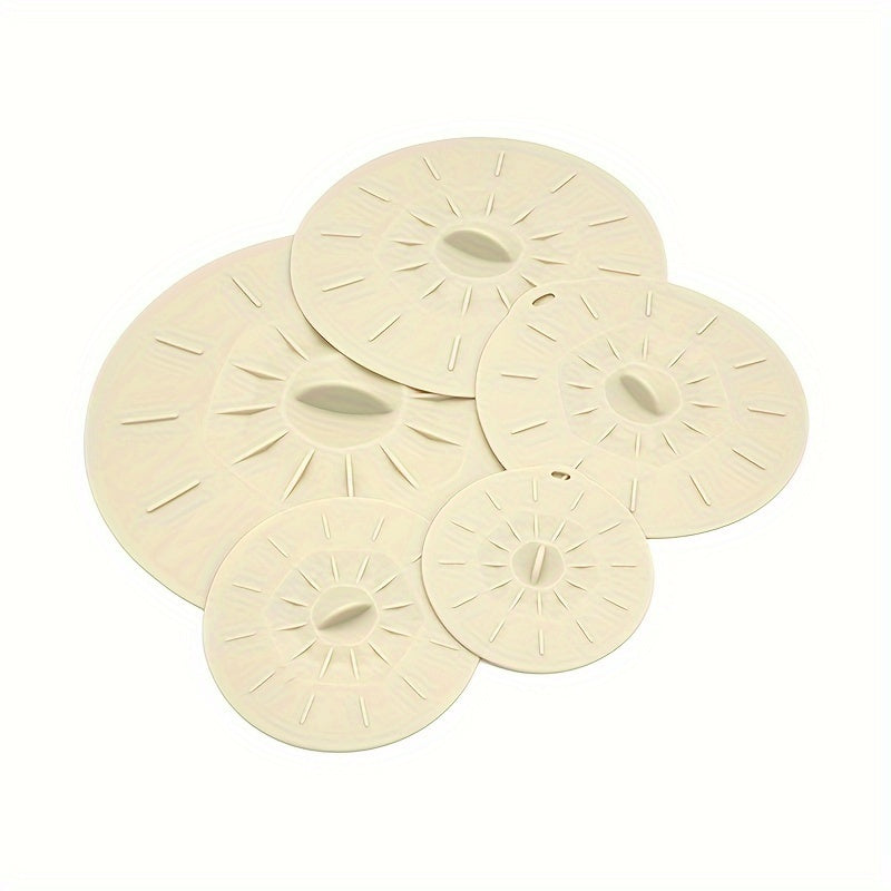 Set of 5 Silicone Food Covers Microwave and Dishwasher Safe Various Sizes