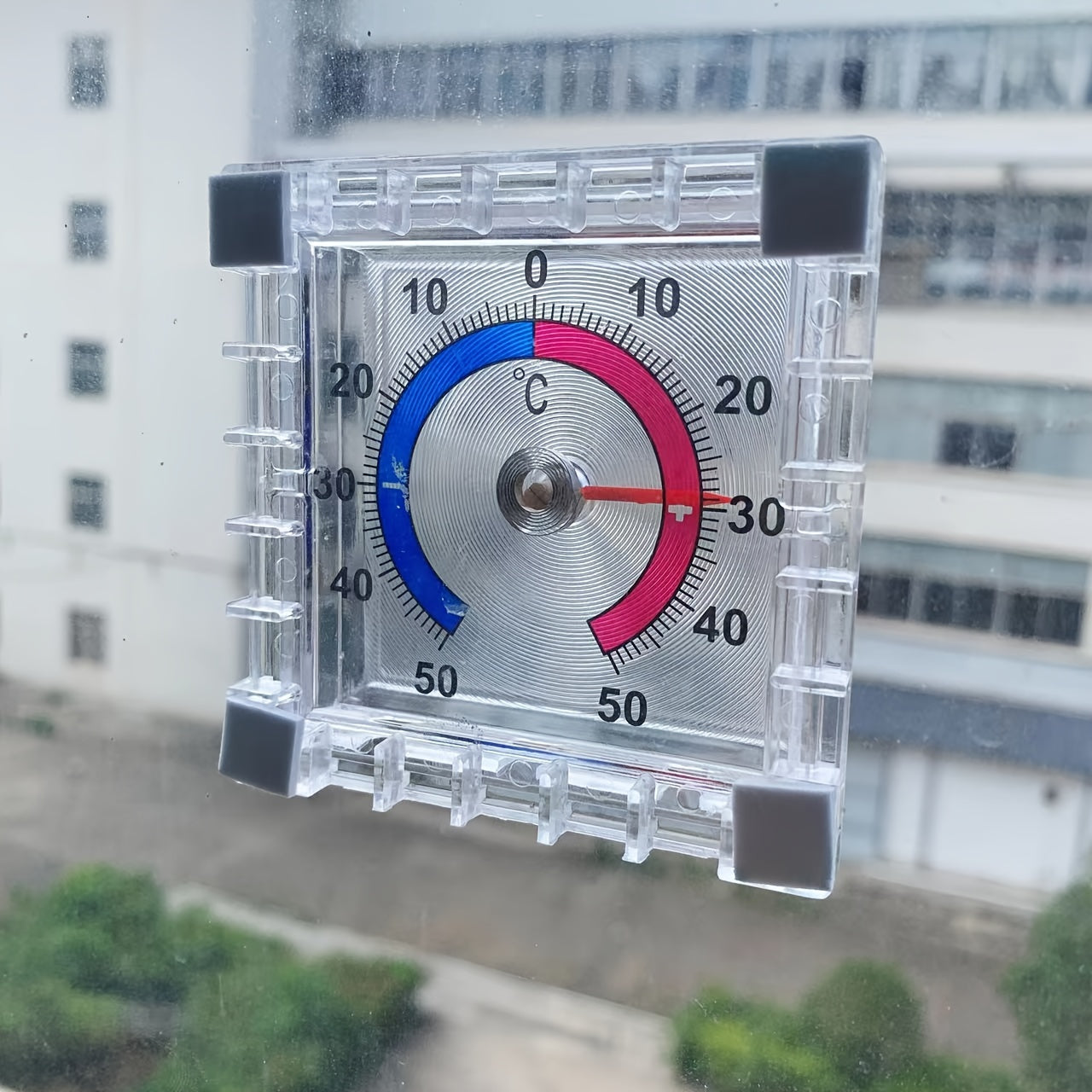 Indoor Outdoor Wall Thermometer Plastic Accurate Temperature Measurement Easy Mount