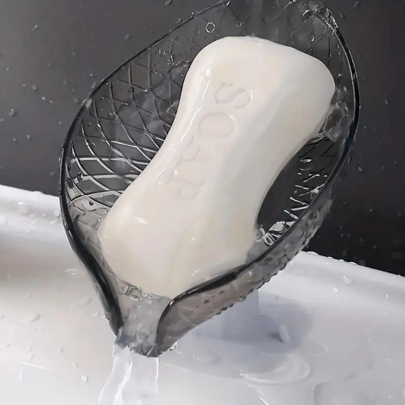 Oval Plastic Soap Dish with Drainage V-Shaped Design for Easy Cleaning