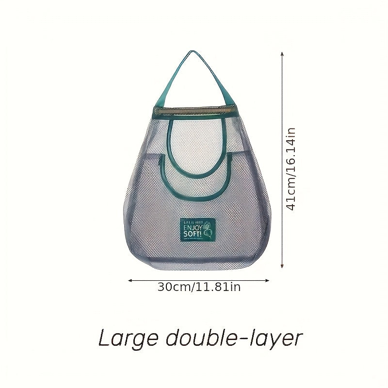 Wall-Mounted Fruit and Vegetable Organizer Multi-Purpose Kitchen Storage Net Bag