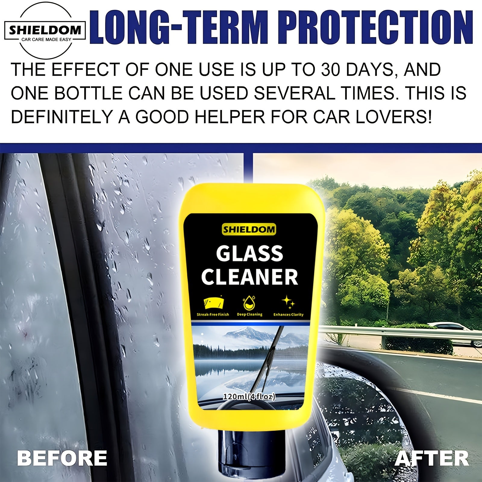 Pasta limpiadora de cristales para parabrisas y espejos, antiniebla, sin marcas, 120ml