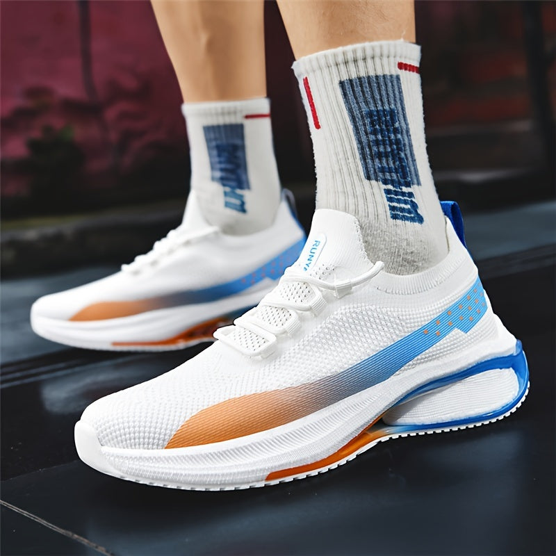 Zapatos de running para hombre transpirables antideslizantes con cordones para entrenamiento al aire libre