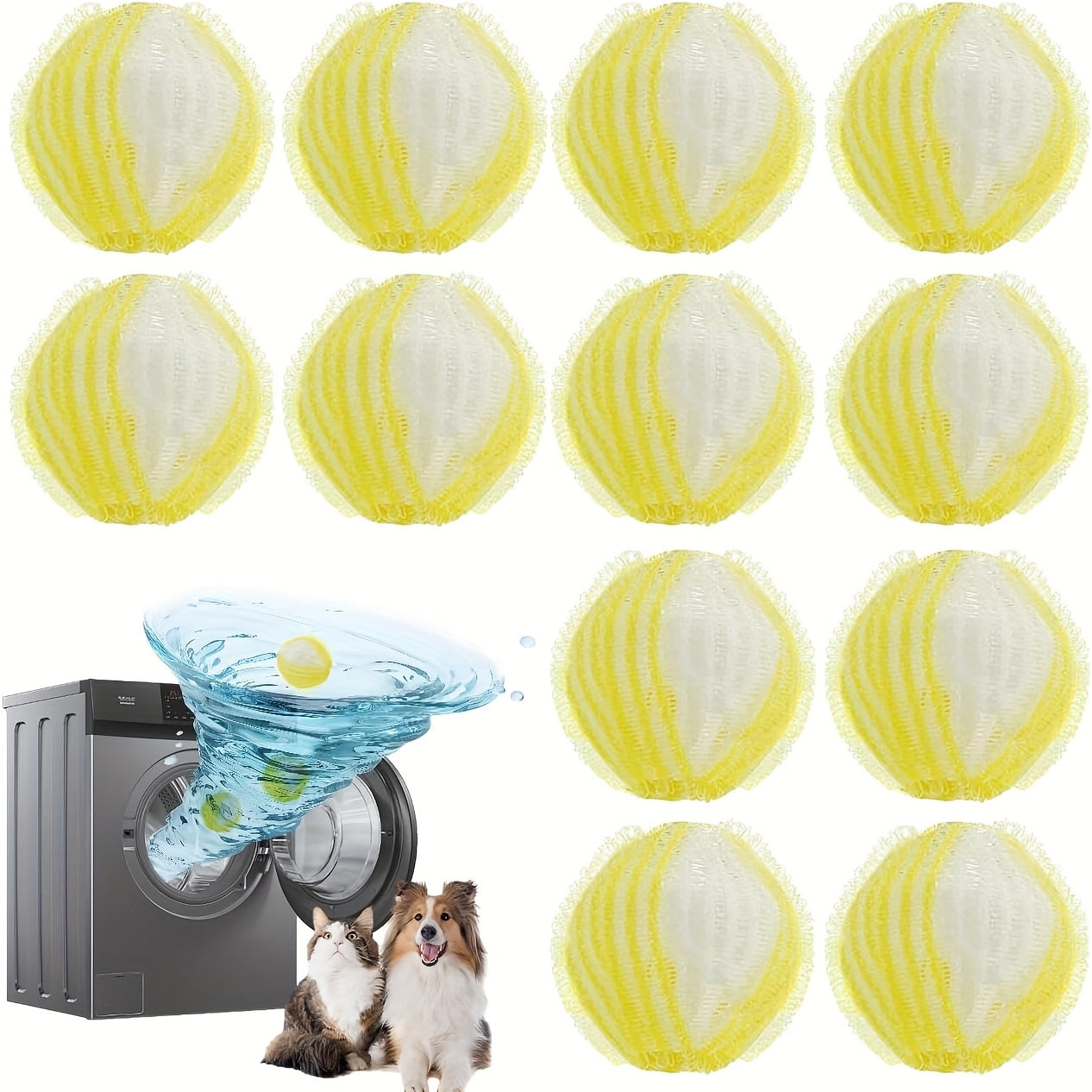 12 Pieces Lint Remover for Washing Machine Hair and Fuzz Catcher Laundry Accessories
