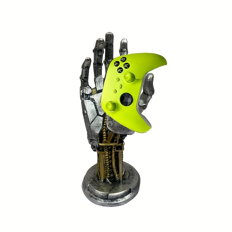 Cyberpunk Mechanical Hand Gaming Controller Stand Desktop Headphone Holder Black Durable Universal Fit