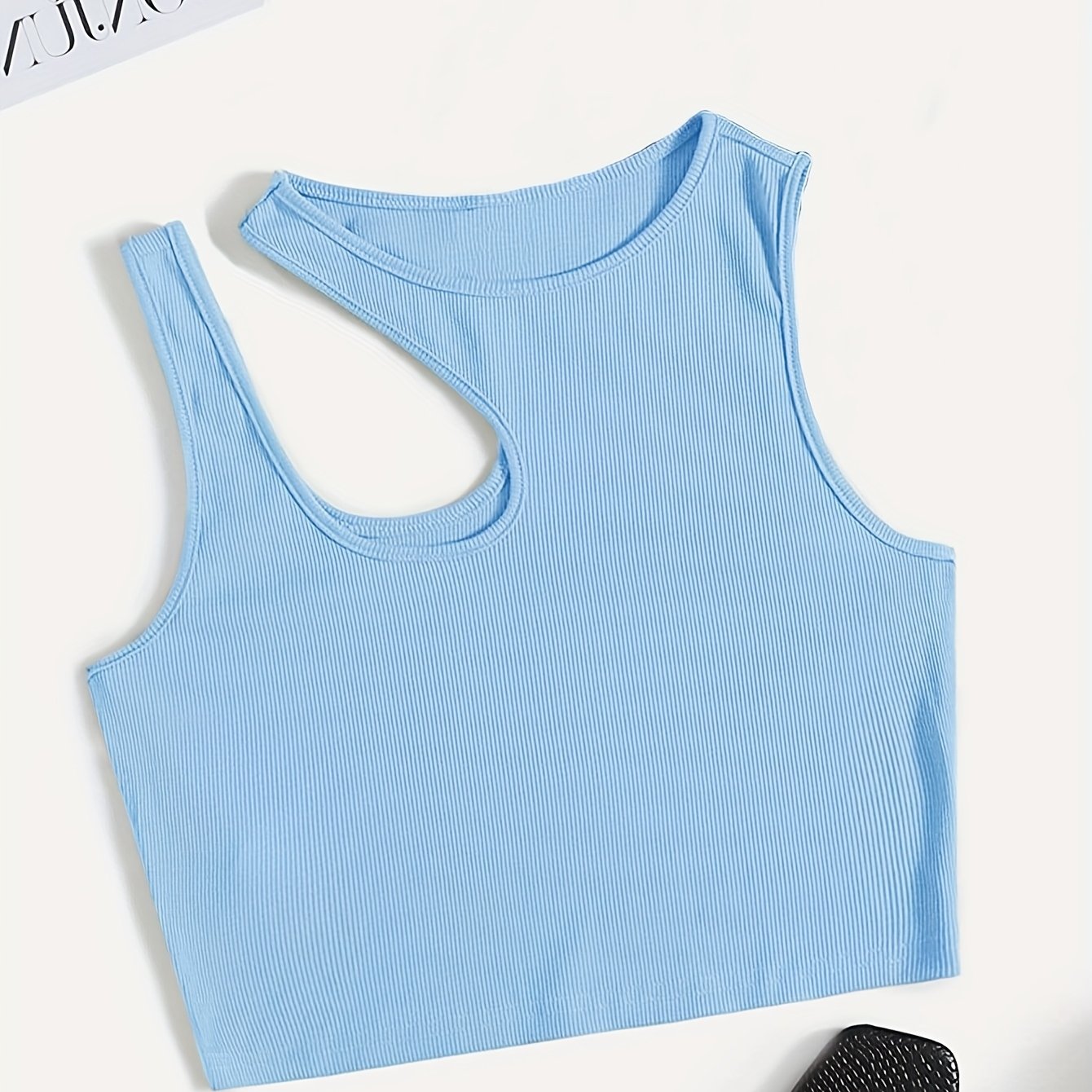 Women's Plus Size Sleeveless Tank Top Black Casual Summer Slim Fit