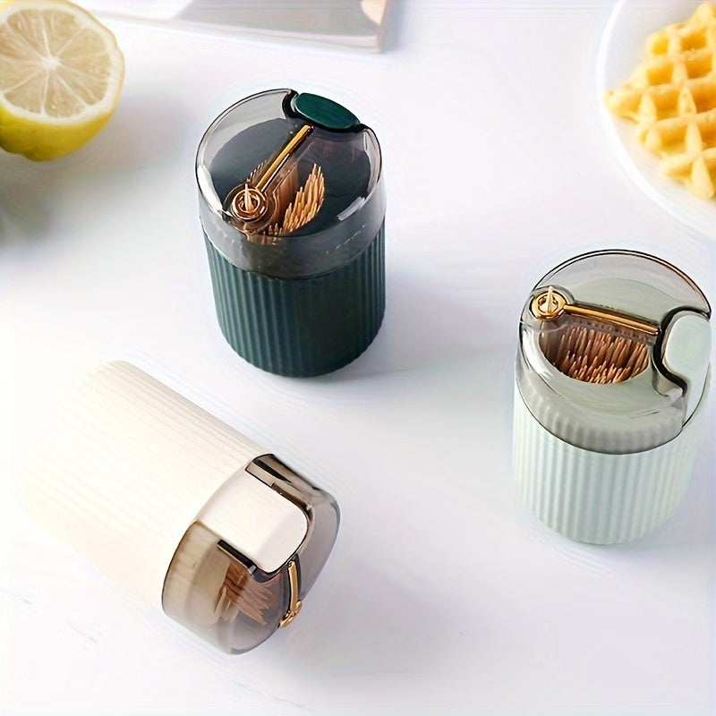 Toothpick and Dental Floss Dispenser with Automatic Release Press Type for Home Use