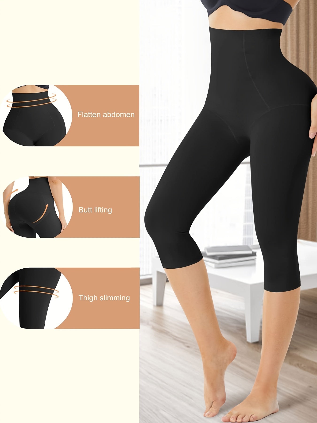 Postpartum Shaping Leggings for Women High Waist Butt Lift Slim Sides Yoga Exercise