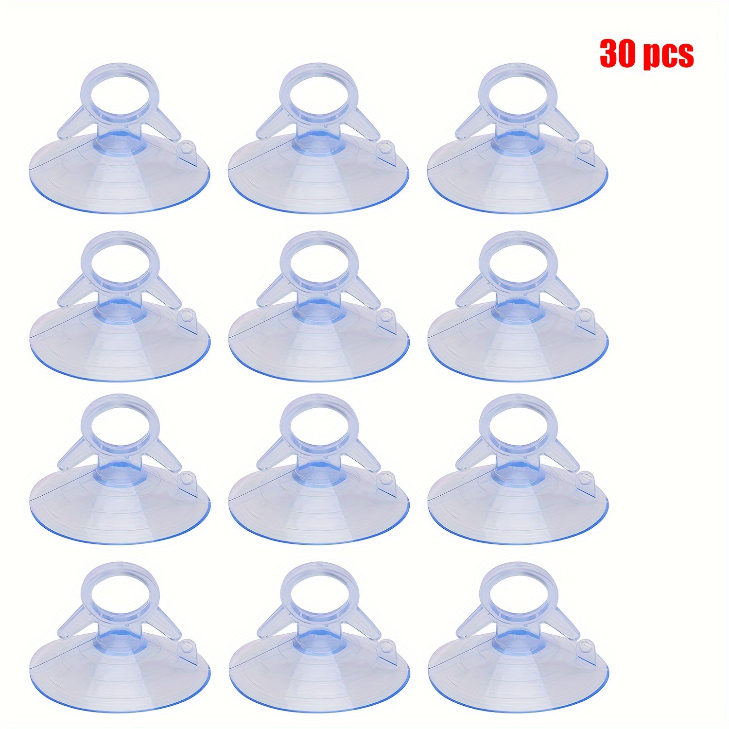 12/30 dona PVC Suction Cup Hooks avtomobil, shisha, oshxona, hammom uchun
