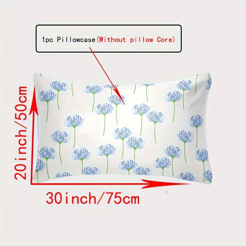 Funda de almohada de algodón con patrones de flores y cuadros, transpirable 144TC