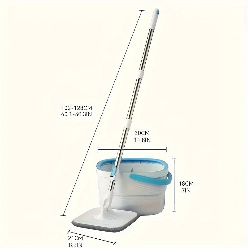 Quvvatli Sewage Separation Hands-free Wash Mop va Bucket Setini oling, 3 ta mop mato bilan to'liq. Bu Household Rotating Floor Mop charchagan va samarali tozalash uchun mukammal, Quruq va Ho'l ikki tomonlama dizayni bilan. Uy, oshxona va