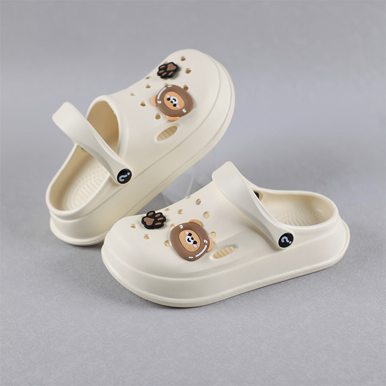 Sandalias slip-on para niños con suelas de EVA suave y punta redonda para uso casual en todas las estaciones