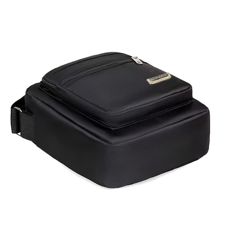 Men's PU Leather Messenger Bag with Multiple Compartments Adjustable Strap for Daily Use or Travel