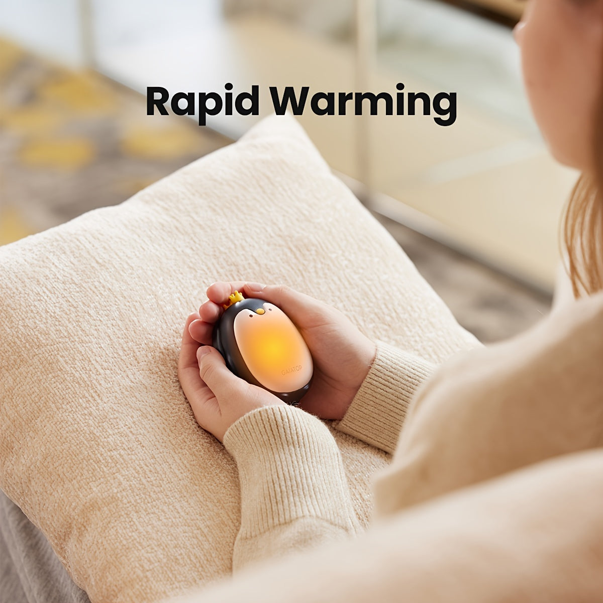 2pcs Rechargeable USB Penguin Hand Warmers Magnetic Portable for Kids