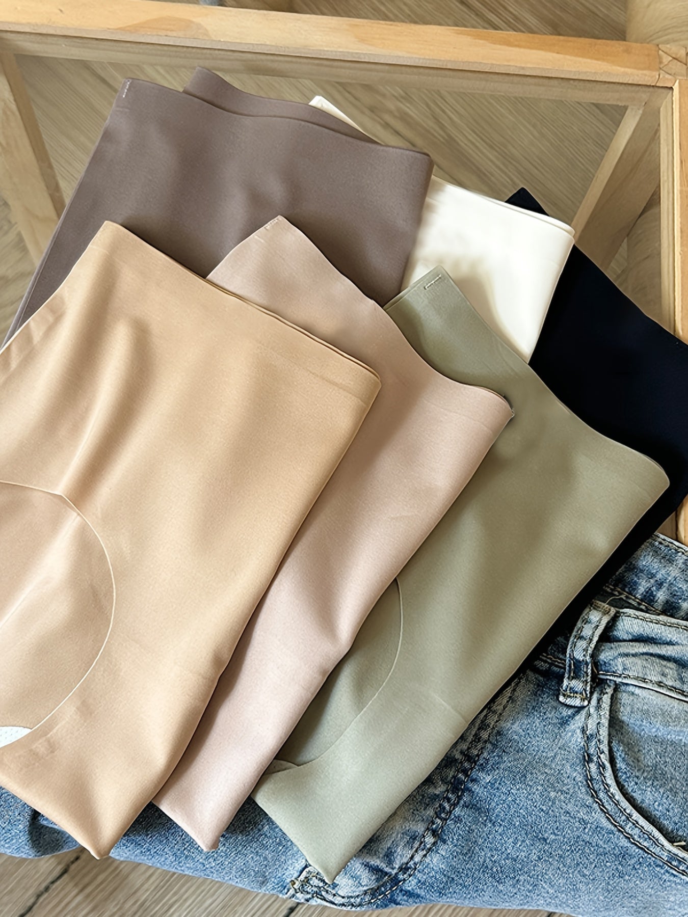 Pack de 6 braguitas de fibra sin costuras para mujer, de color sólido, de alta elasticidad, amigables con la piel y cómodas