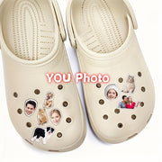 Unisex Acrylic Shoe Charms Customizable DIY Photo Badges Shoe Decoration