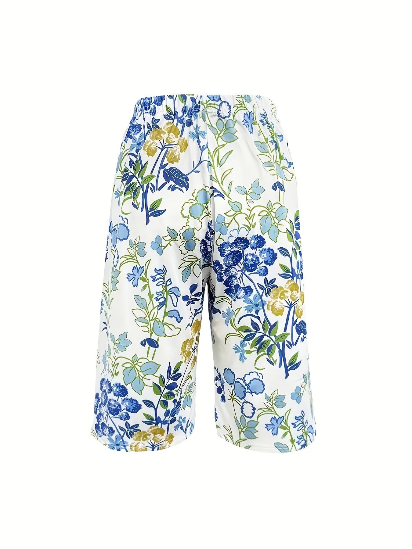 Women's Stretchy Polyester Capri Pants for Spring and Summer